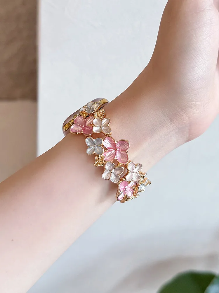 Flower Stitching Stainless Steel Band - Imagem 2