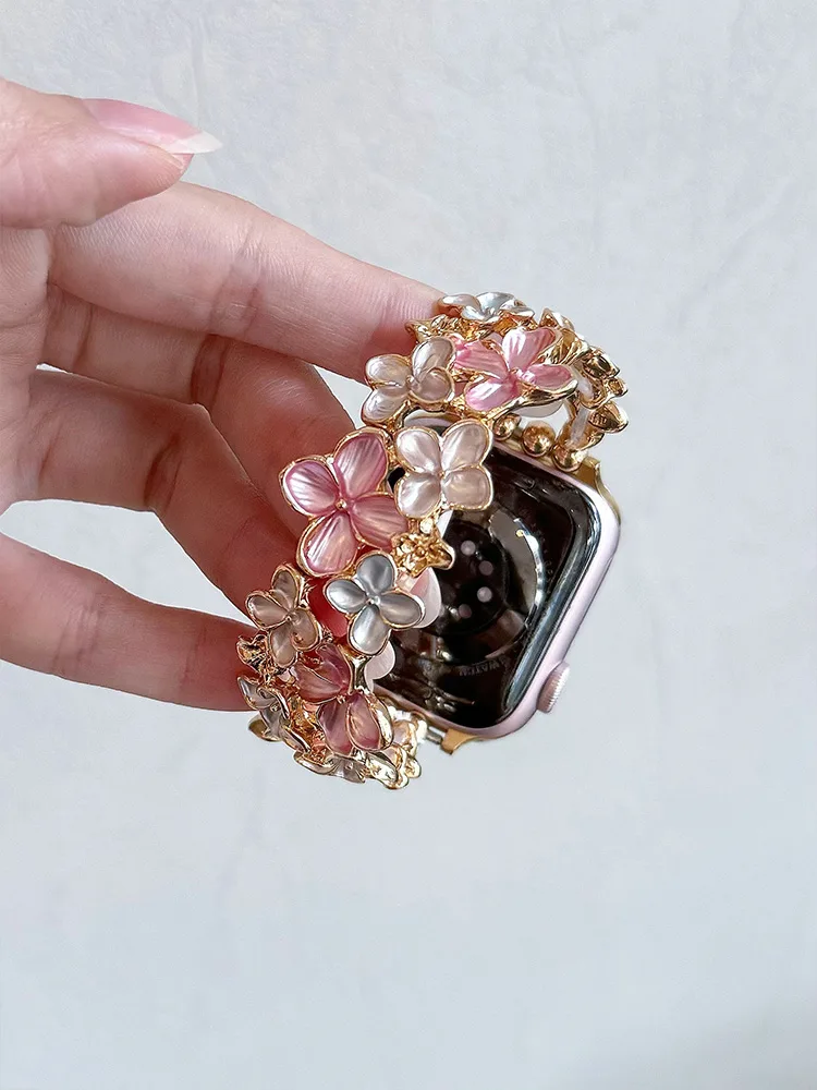 Flower Stitching Stainless Steel Band - Imagem 3