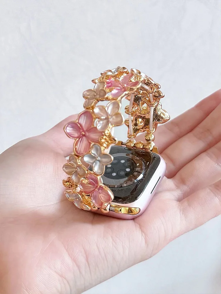 Flower Stitching Stainless Steel Band - Imagem 5