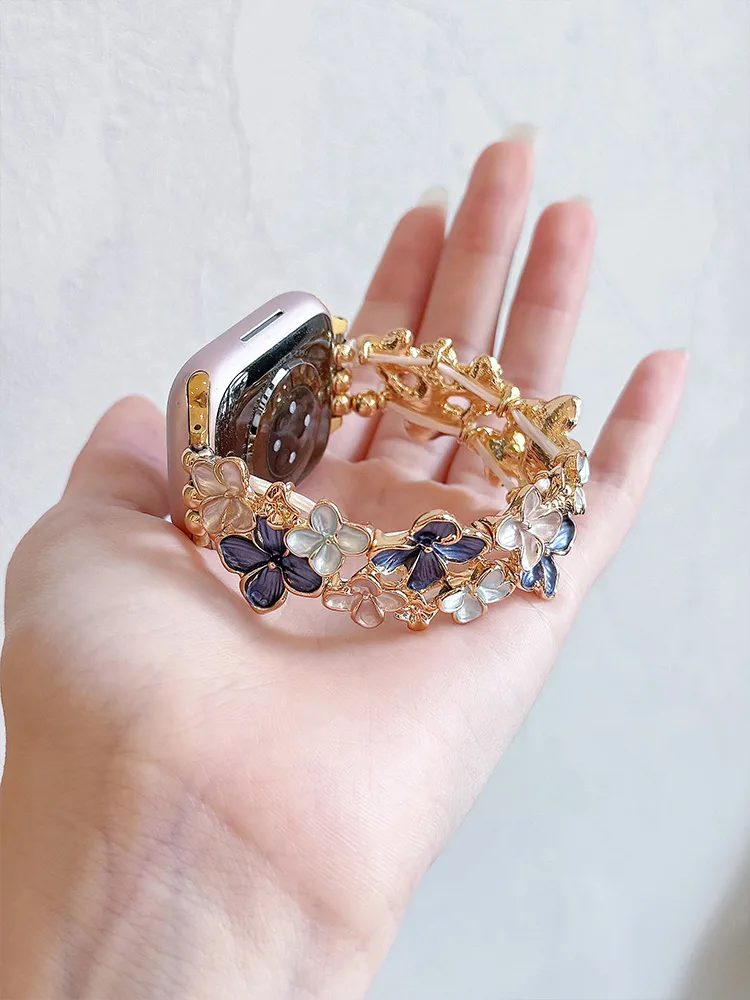 Flower Stitching Stainless Steel Band - Imagem 6