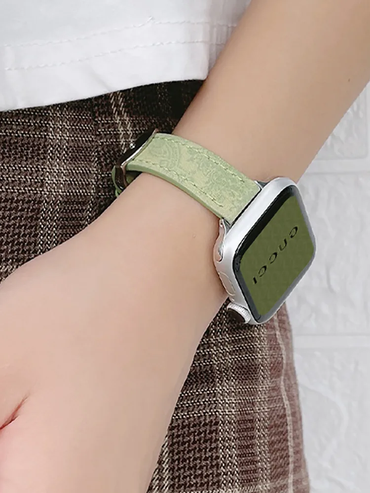 Creative Printed Green Leather Band - Imagine 4