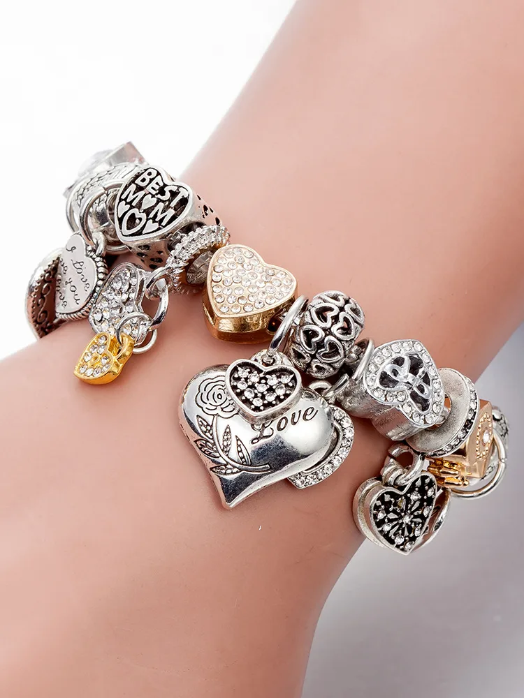 Love Pendant Crystal Beaded Band - Imagen 2