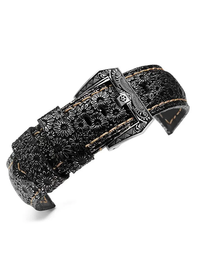 Petal Print Premium Leather Band - Image 2