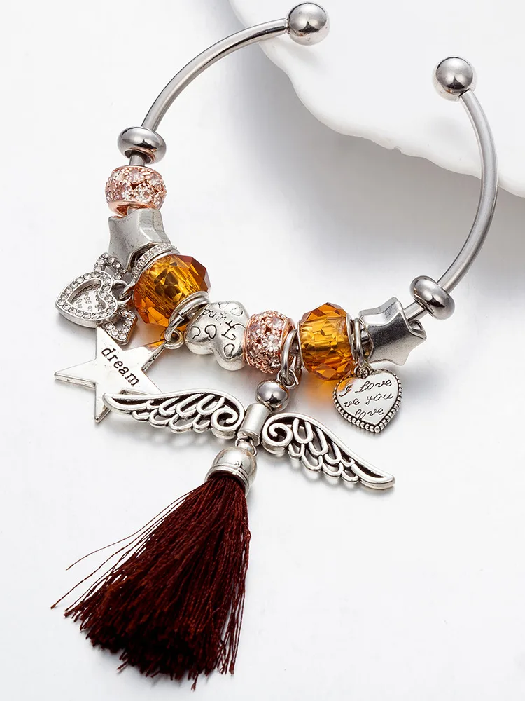 Tassel Angel Crystal Beaded Band - 영상 3