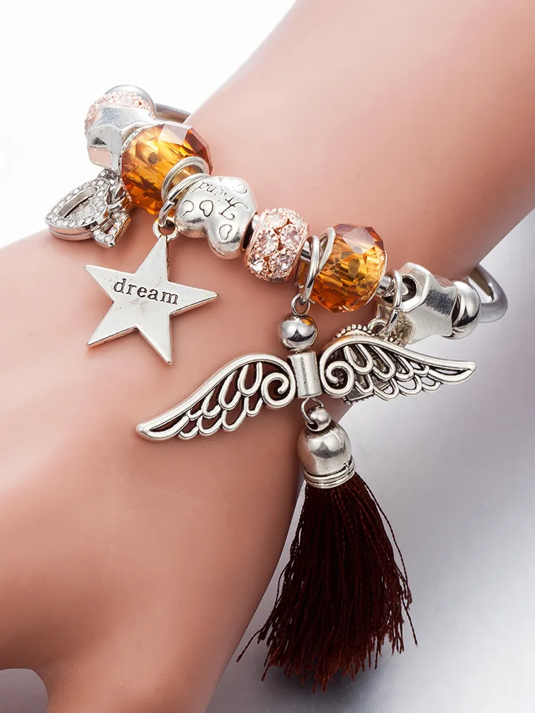 Tassel Angel Crystal Beaded Band - 영상 2