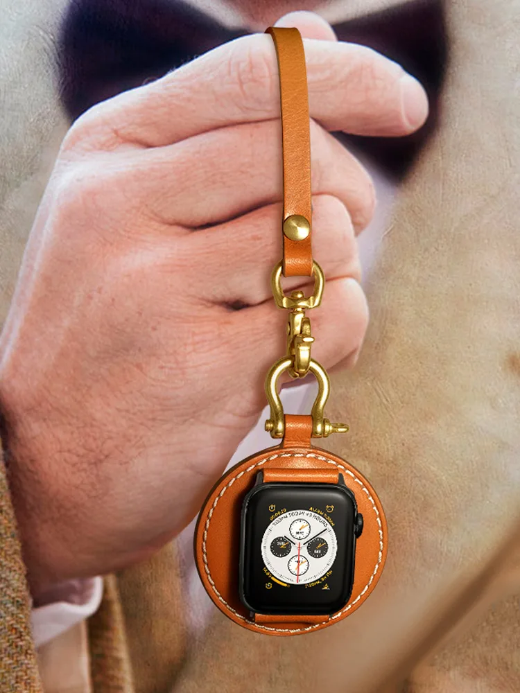 Genuine Leather Pocket Watch Band for Apple Watch