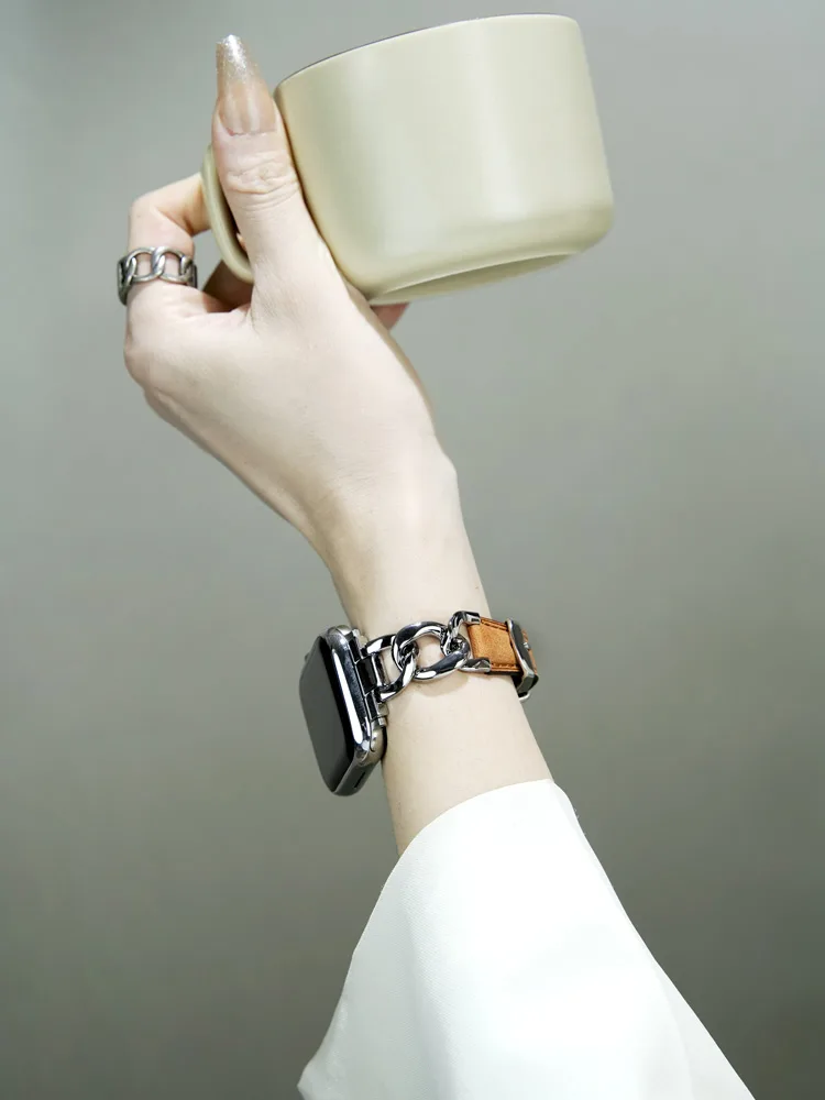 Vintage-paneled Leather Band - Kép 2