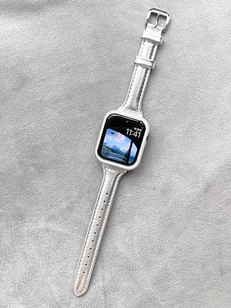 Slim Shiny Leather Band - Image 2