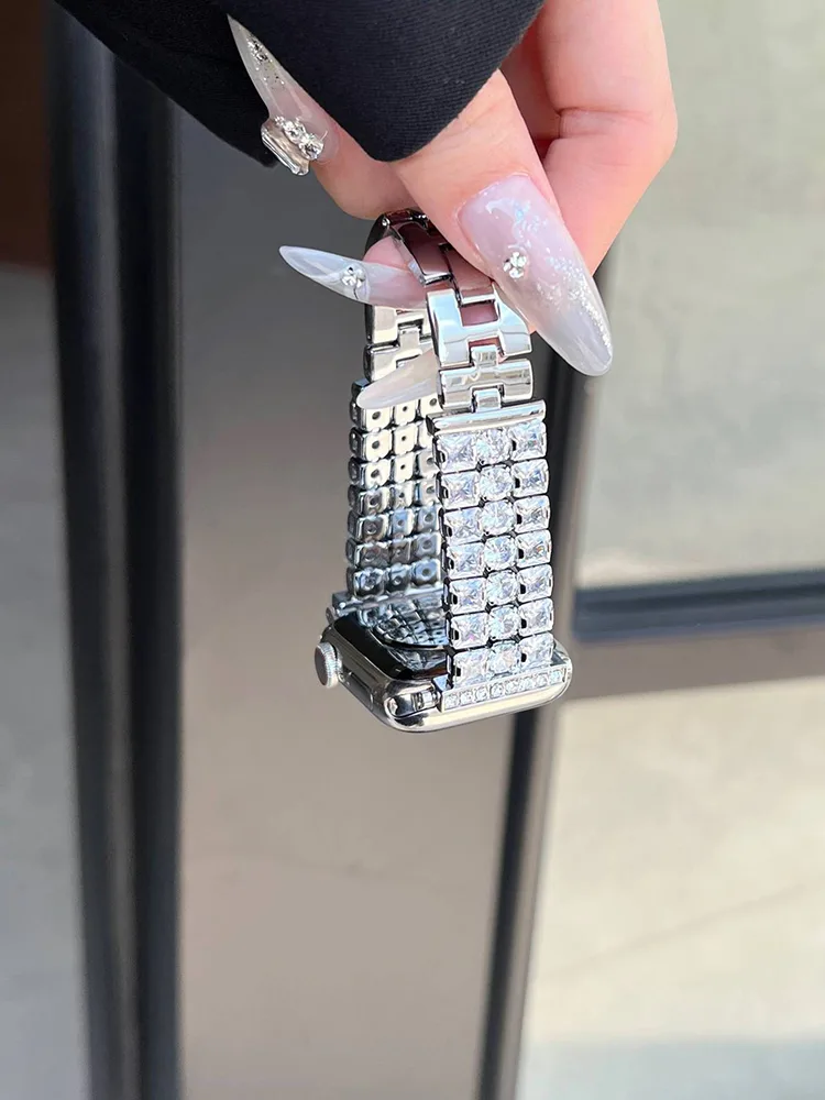 3-link Full Diamond Stainless Steel Band - Image 3