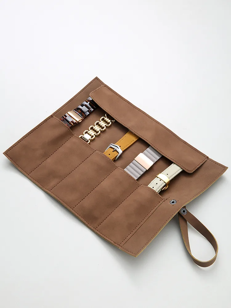 Sac de rangement pour bracelet de montre en cuir nubuck - Image 3