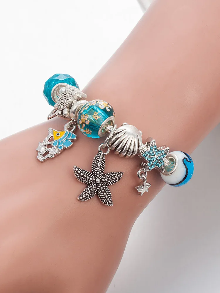 Starfish and Fish Crystal Beaded Band - Image 2