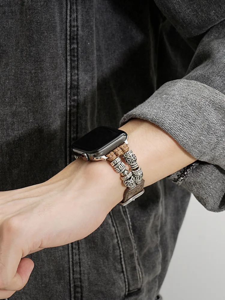 Ethnic Beaded Leather Band - 画像 (3)