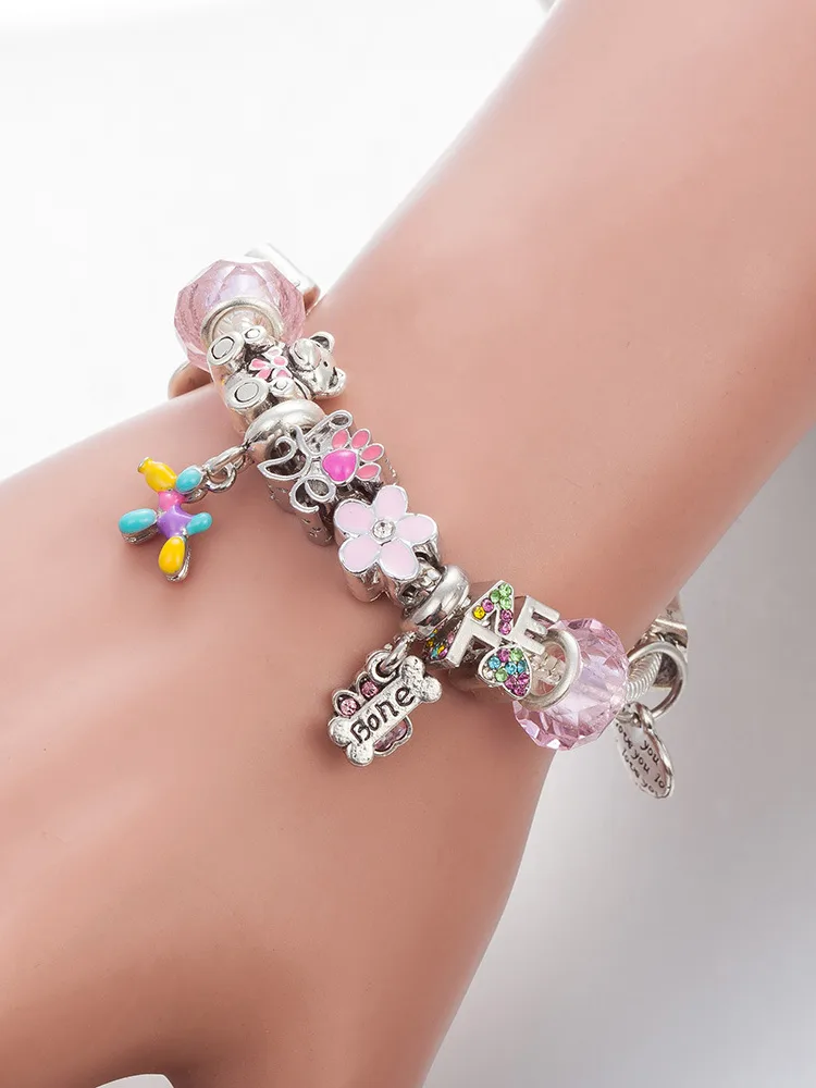 Pink Paw Crystal Beaded Band - Immagine 2