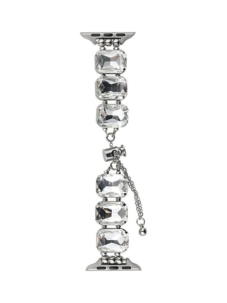 Square Large Zircon Stainless Steel Band - 画像 (6)