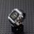 Transparent Case+Black Band+Rose Gold Pin Buckle