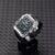 Transparent Case+Black Band+Silver Pin Buckle